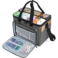 Teamoy Bolsa de Ovillos Organizador para Lanas Bolso de Crochet Mochila Bolsa de Almacenamiento de Tejido en Orden(NO…
